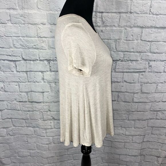 American eagle soft & sexy scoopneck short sleeve flowy top beige sz S women - Picture 3 of 8
